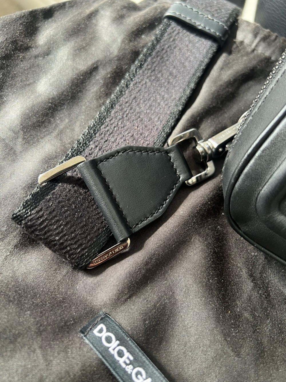 Dolce & Gabbana Embossed Black Leather Bag - Picture 8 of 11